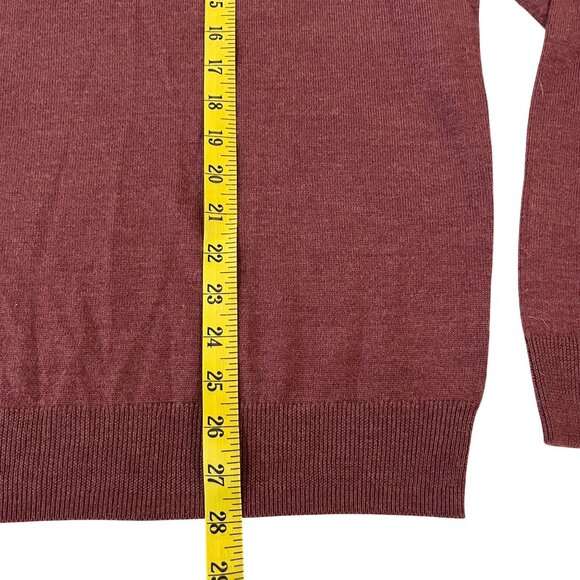 Jos. A. Bank Merino Wool Traveler Sweater Men's Size XL Brown V-Neck 3-Season - Picture 4 of 5